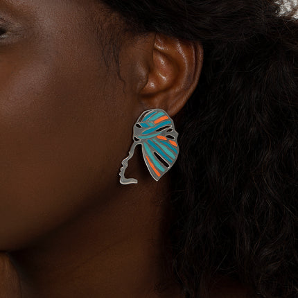 Sierra African Woman Silhouette Earring