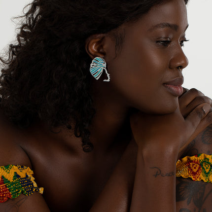 Sierra African Woman Silhouette Earring