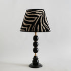 Lamp with Zebra Printed Silk Velvet Lampshade