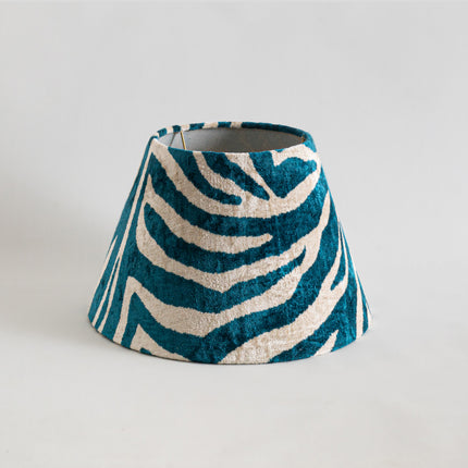 Lamp with Zebra Printed Silk Velvet Lampshade