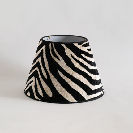 Lamp with Zebra Printed Silk Velvet Lampshade