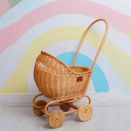 Rattan Doll Stroller