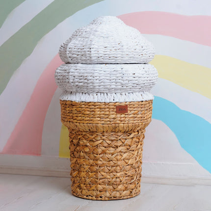 Ice Cream Rattan Toy Basket