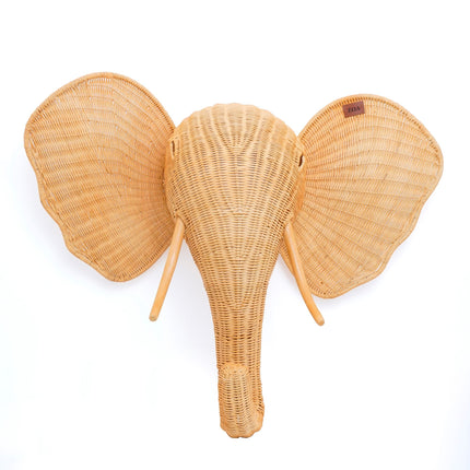 Elephant Rattan Wall Decor