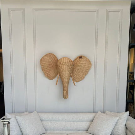 Elephant Rattan Wall Decor