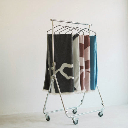 Fleur Jacquard Throw Örtü-Koltuk Şalı-Slouv-NowShopFun