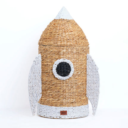 Rattan Rocket Toy Basket with Lid