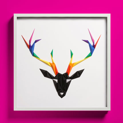 Rainbow Deer Painting