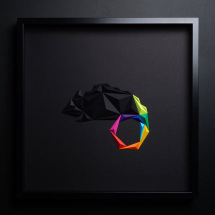 Chameleon-Black/Multicolor Painting