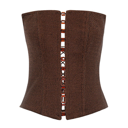 Angless Crochet Stretch Strapless Corset