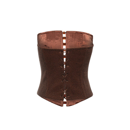 Angless Crochet Stretch Strapless Corset