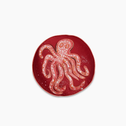 Octopus Hand Painted Silk Pillow