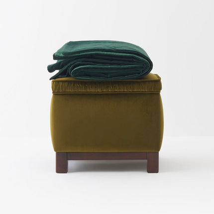 Green Velvet Throw Seat Cover