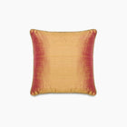 Square Orange Silk Slub Pillow