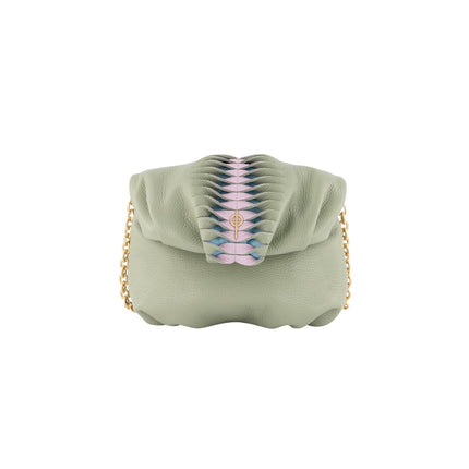 Pastell Mini Leda Schultertasche und Clutch 