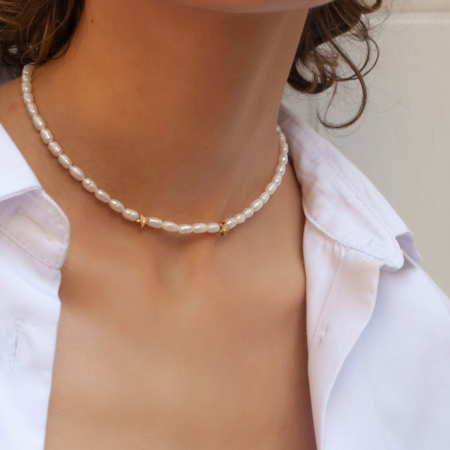 Rometta Star Pearl Necklace