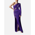 Juliana One Sleeve Crystal Maxi Dress