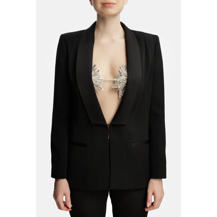 Marlena Satin Crepe Blazer