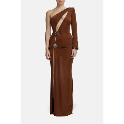 Olya One Sleeve Stretch Maxi Dress