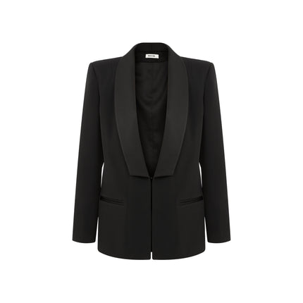 Marlena Satin Crepe Blazer