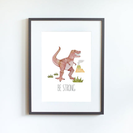 Be Strong Dinosaur Tablo-Little Forest Animals-nowshopfun