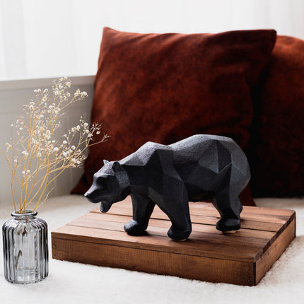 Concrete Cornered Bear Figurine