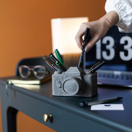 Concrete Camera Pen Holder