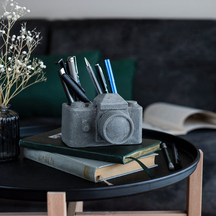 Concrete Camera Pen Holder