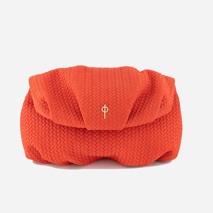 Braided Leda Red Clutch-Otrera-nowshopfun