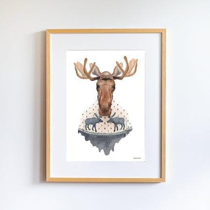Caribou with Sweater Tablo-Little Forest Animals-nowshopfun