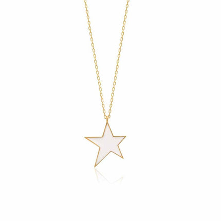 SANDIE ENEMELY STAR SILVER NECKLACE