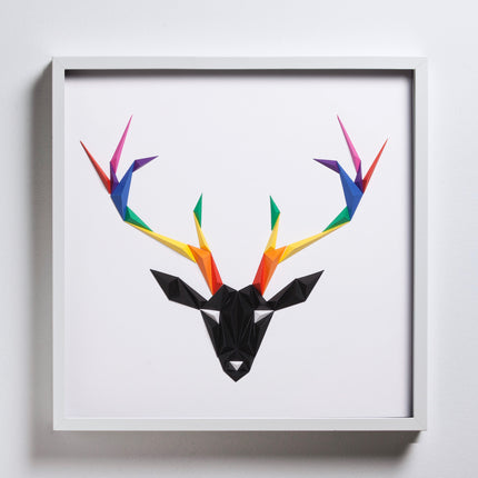 Rainbow Deer Painting