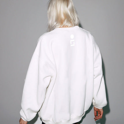 Sudadera Básica Oversize Blanco Roto