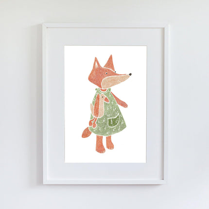 Fox with Dress Tablo-Little Forest Animals-nowshopfun