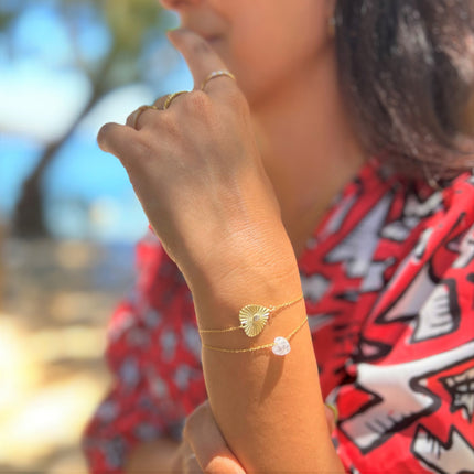 PULSERA DAMA DE PLATA CON PIEDRA Y CORAZÓN