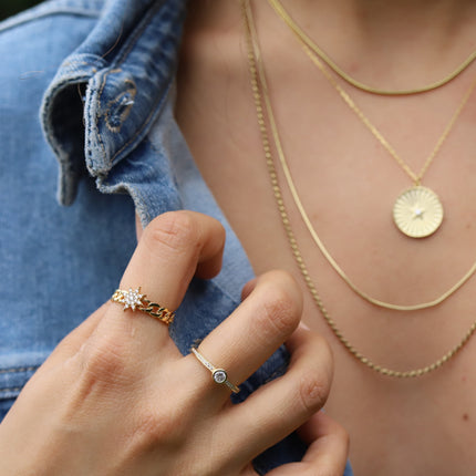 RENA STONE SILVER RING