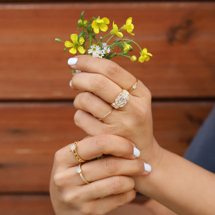 RENA STONE SILVER RING