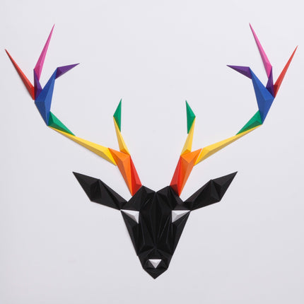 Rainbow Deer Painting