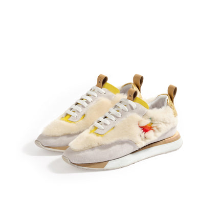 Insula Furry Sneaker-Lemon-Myyaz-nowshopfun