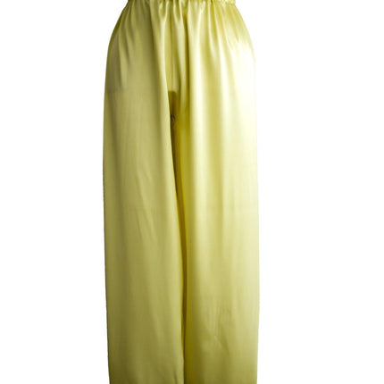 İpeksi Yağ Yeşili Lacivert Biyeli Şal Yaka Pantolonlu Kimono Takım-Mita Concept-nowshopfun