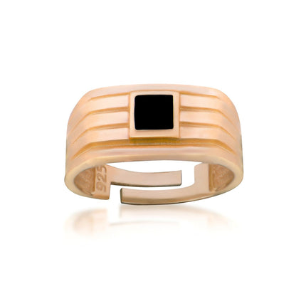 MIA STONE SQUARE SILVER RING