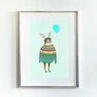 Rabbit with Baloon Tablo-Little Forest Animals-nowshopfun