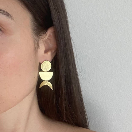 Small Moon Phase Earrings-Maja Jewels-nowshopfun