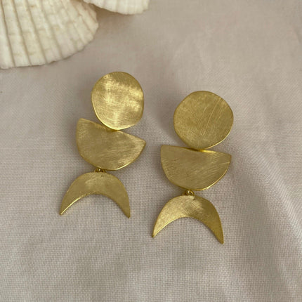 Small Moon Phase Earrings-Maja Jewels-nowshopfun