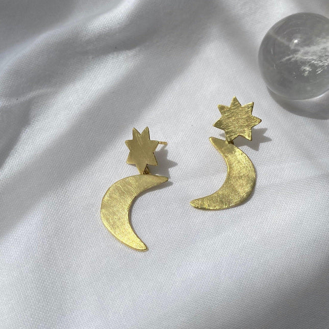 Star & Moon Earrings-Maja Jewels-nowshopfun
