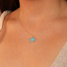 SANDIE ENEMELY STAR SILVER NECKLACE